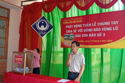 PHÁT ĐỘNG TUẦN LỄ CHUNG TAY CHIA SẺ VỚI ĐỒNG BÀO VÙNG LŨ SAU CƠN BÃO SỐ 3